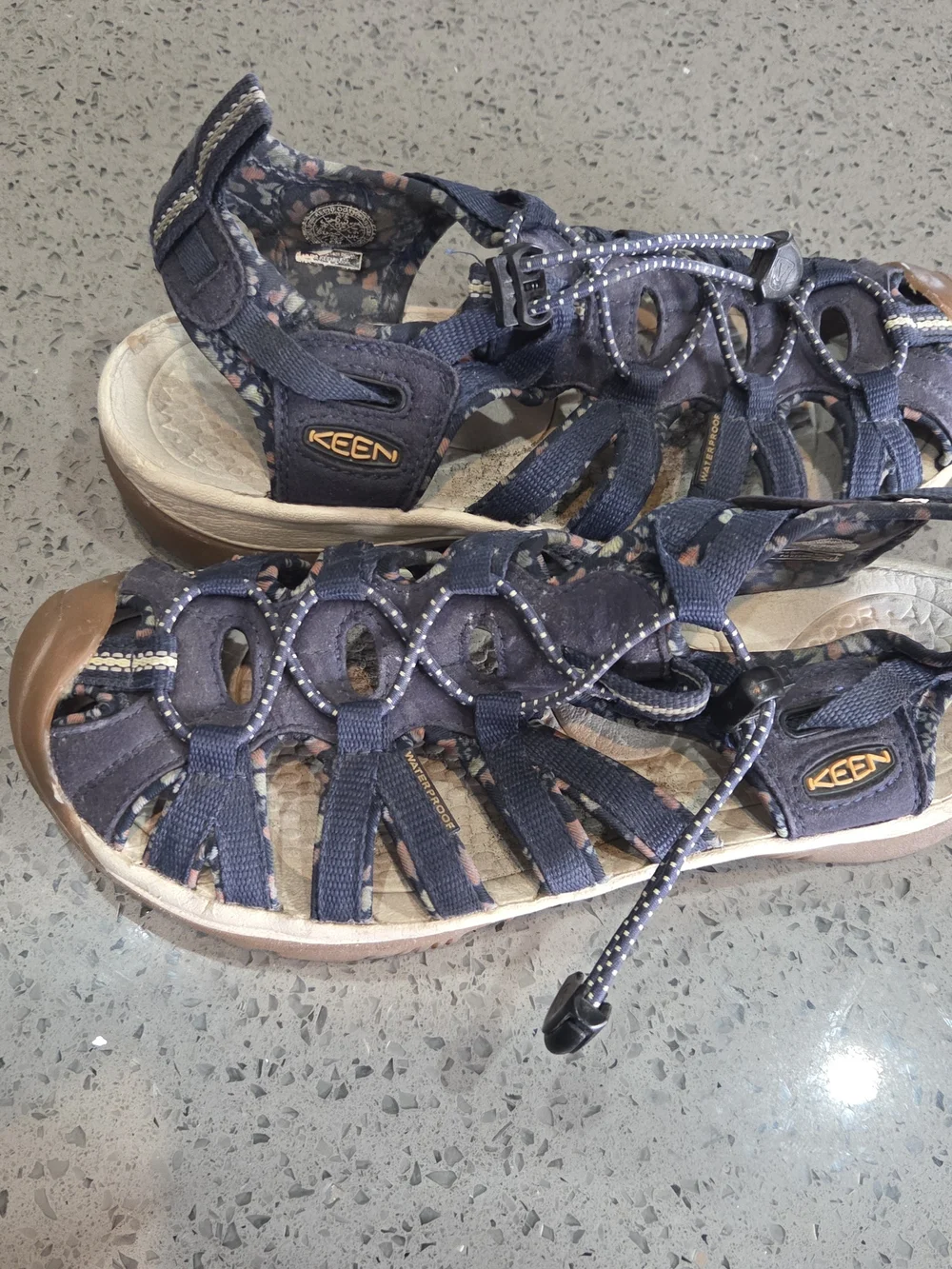 Keen Navy Blue and Brown Men's Closed-Toe Outdoor Sandals